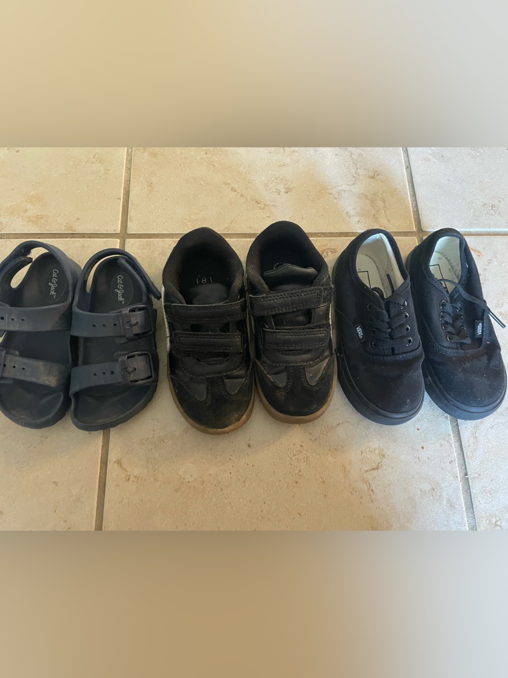 3 pairs! Vans & Cat & Jack ⭐️ Sneakers, Velcro Sandals